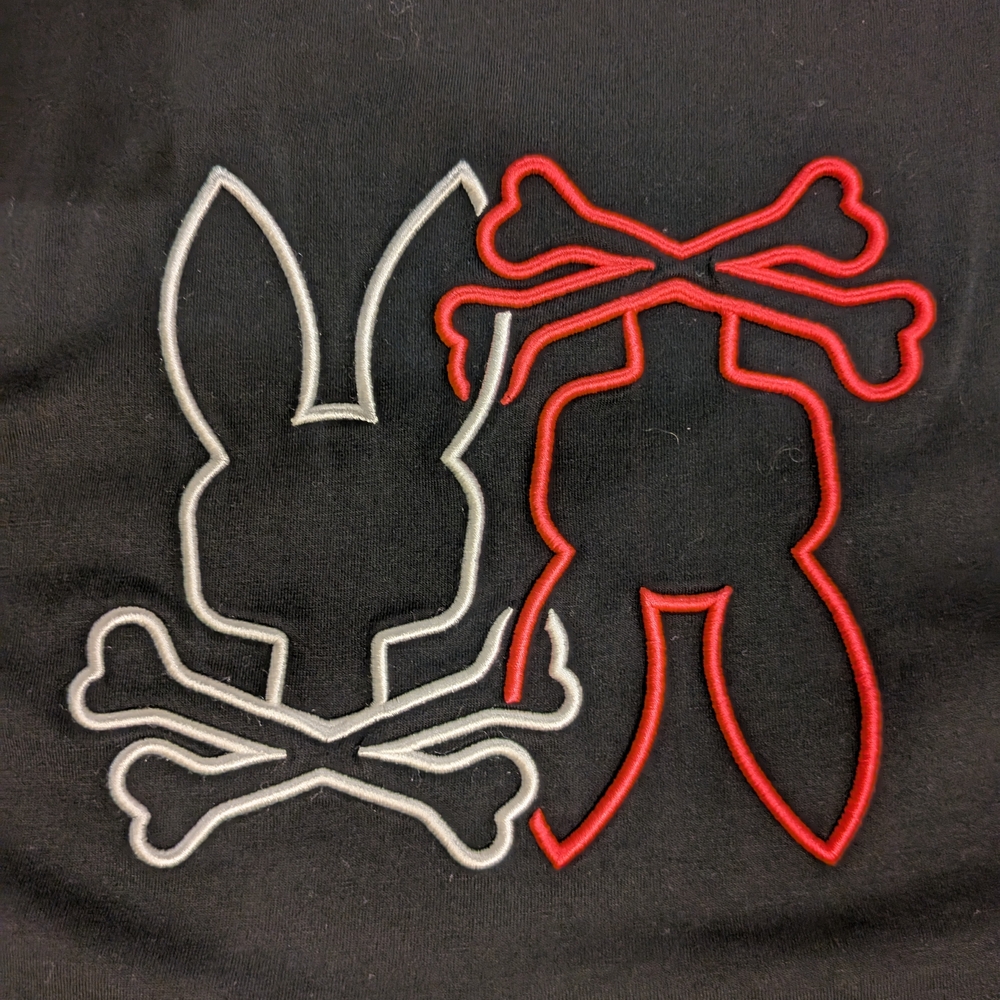 Psycho Bunny Gray Short Sleeve Tee with Iconic Graphics